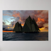 Bluenose at Sunset Print