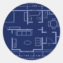 blueprint - house plan sticker