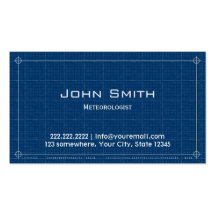 Blueprint Meteorological Business Card