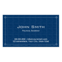 Blueprint Political Scientist Business Card
