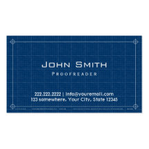 Blueprint Proofreading Business Card
