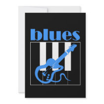 blues personalized invitations