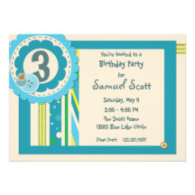 Blues Scrapbook Style Invitation