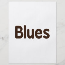 Blues word brown music design.png flyers