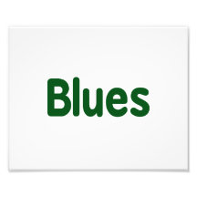 Blues word green music design.png photo print