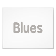 Blues word grey music design.png photographic print