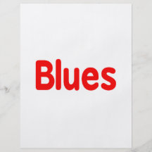 Blues word red music design.png flyer design