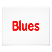 Blues word red music design.png photo print