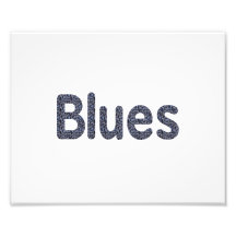 Blues word rock blue pattern music copy.png photo print