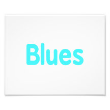 Blues word teal music design.png photographic print