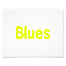 Blues word yellow music design.png photo print