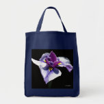 Bluest Purple Iris Canvas Bags