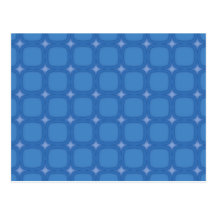 Bluesville Retro Squares Stars Post Card