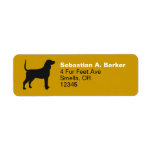 Bluetick Coonhound Silhouette labels
