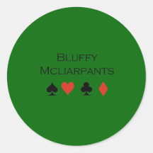 Bluffy Mcliarpants T-shirt Round Sticker