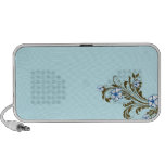Bluish and olive swirls iPod speaker