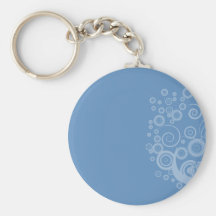 Bluish floral tree valentine gift key chains