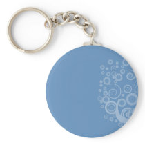 Bluish floral tree valentine gift key chains