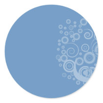 Bluish floral tree valentine gift stickers