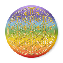Blume des Lebens | klein chakren color Kühlschrankmagnet