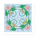 Blumenkacheln flower tiles sticker