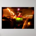 Blurry Taxi Ride Home at Night in San Francisco posters