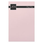 Blush & Black Colour Block Stationery