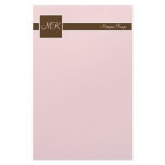 Blush & Brown Colour Block Stationery