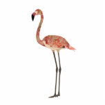 Blush Floral Flamingo Sculpture photo sculptures