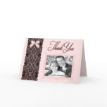 Blush Lace Wedding Thank You Card