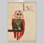 Blush Owl Love Card cards