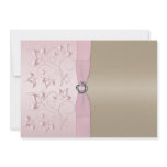 Blush Pink and Champagne Floral Invitation