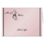 Blush Pink Elegance Wedding Thank You Greeting Card