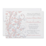 Blush Pink, Grey, & White Wedding Invitation