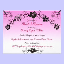 Blush Polynesian Bridal Shower Invitations invitations