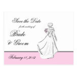 Blushing Bride Save the Date Postcards