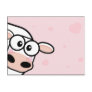Blushing Cow & Pink Hearts Postcards