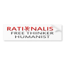 BMP Rationalist, Free Thinker, Humanist Bumper Stickers