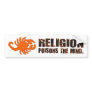 BMP Religion Poisons the Mind v1.0 Bumper Stickers