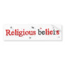 BMP Religous Beliefs (Lies) Bumper Sticker