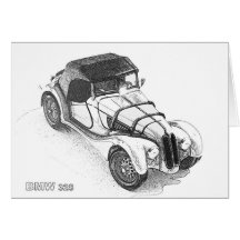 BMW 328 GREETING CARD