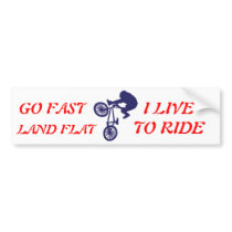 BMX BIKE RIDER BUMPER STICKERS