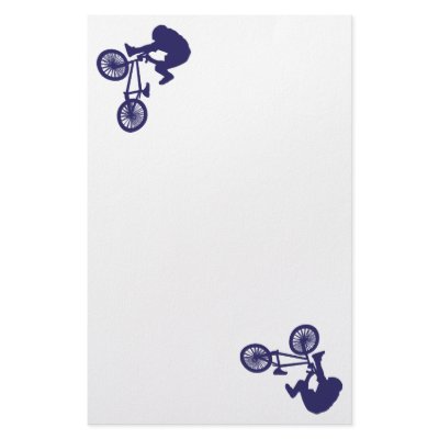 BMX Bike Rider Stationery Paper by JustGreatCards