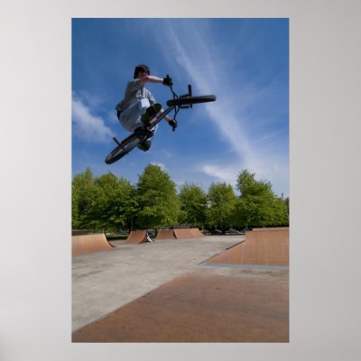 BMX Bike Stunt Table Top Print by homydesign