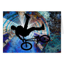 BMX in a Grunge Tunnel Card