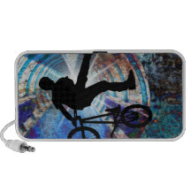 BMX in a Grunge Tunnel Mp3 Speakers