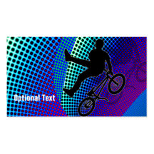 BMX in Fractal Movie Marquee Business Card Template