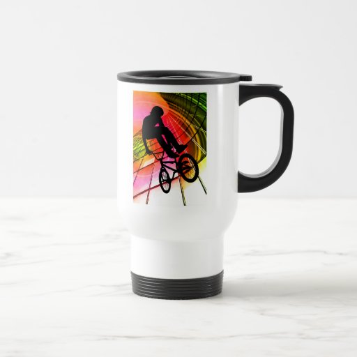 BMX in Lines & Circles Coffee Mugs