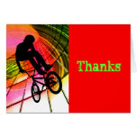 BMX in Lines & Circles Thanks Greeting Card