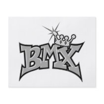 BMX king text design grayscale Full Colour Flyer